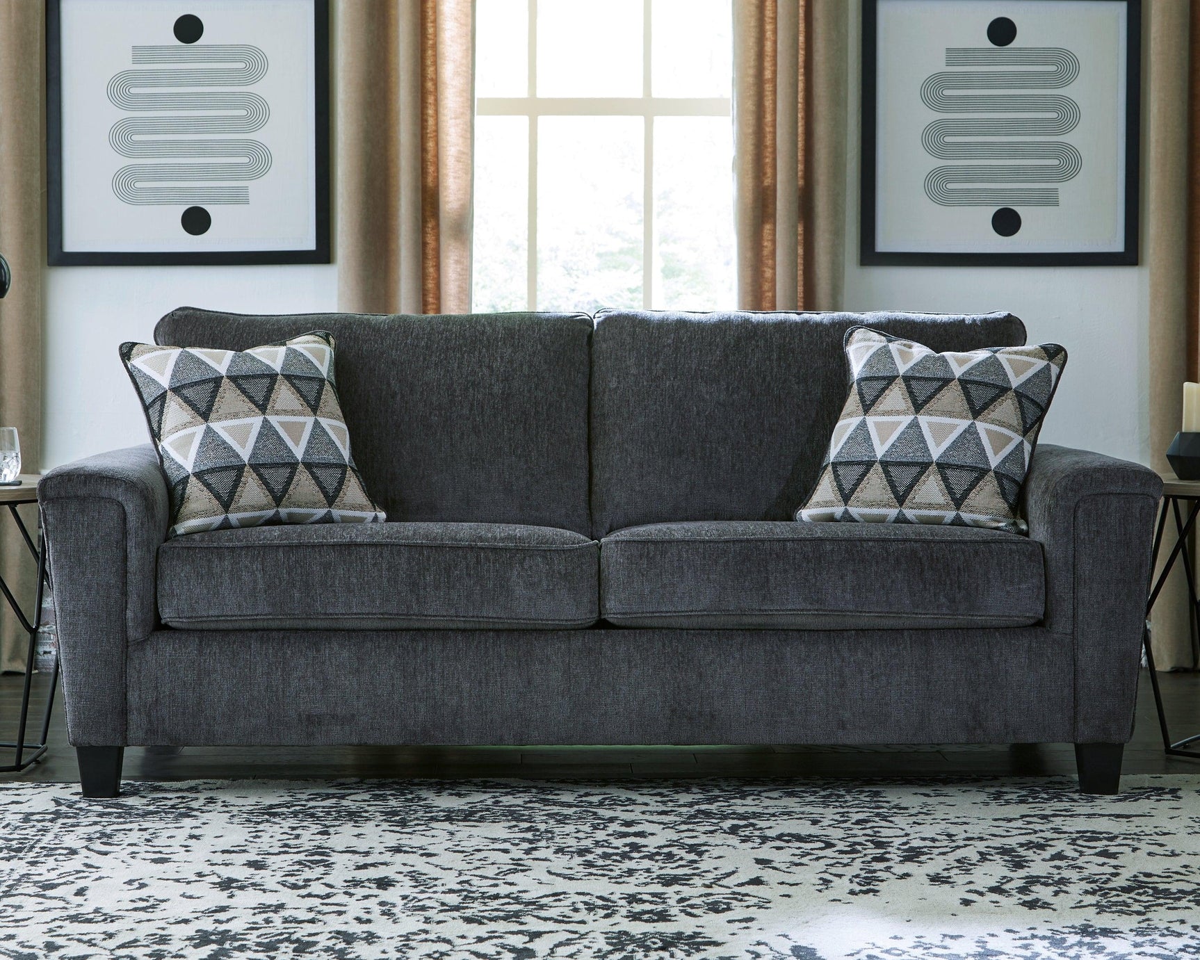 Abinger Smoke Chenille Sofa - Ella Furniture