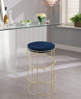 Rebar Blue Velvet Counter Stool - Ella Furniture