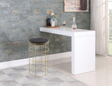 Rebar Grey Velvet Bar Stool - Ella Furniture