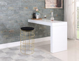 Rebar Black Velvet Bar Stool - Ella Furniture