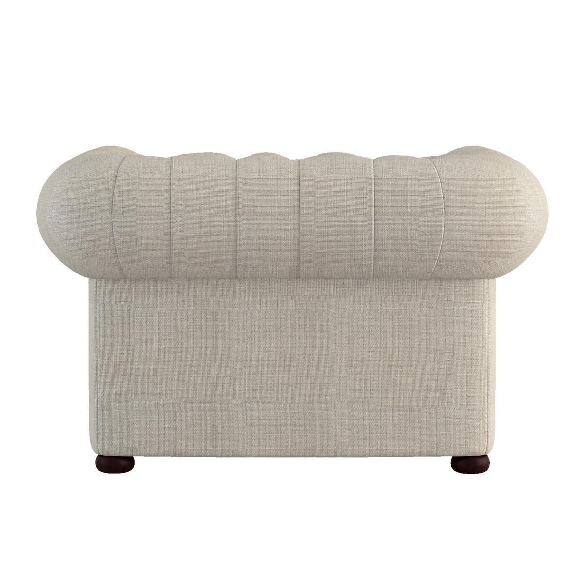 Savonburg Beige Traditional Solid Wood And Plywood Textured Fabric Upholstered Tufted Chair - Ella Furniture