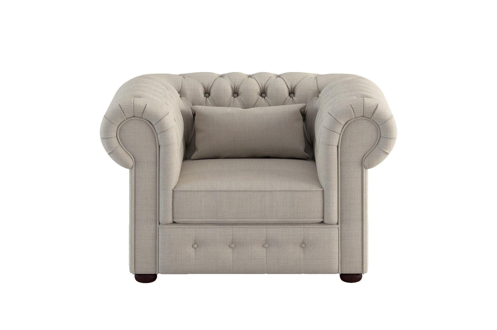 Savonburg Neutral Traditional Solid Wood And Plywood Fabric Upholstery Tufted 2Pc Set: Sofa, Love - Ella Furniture