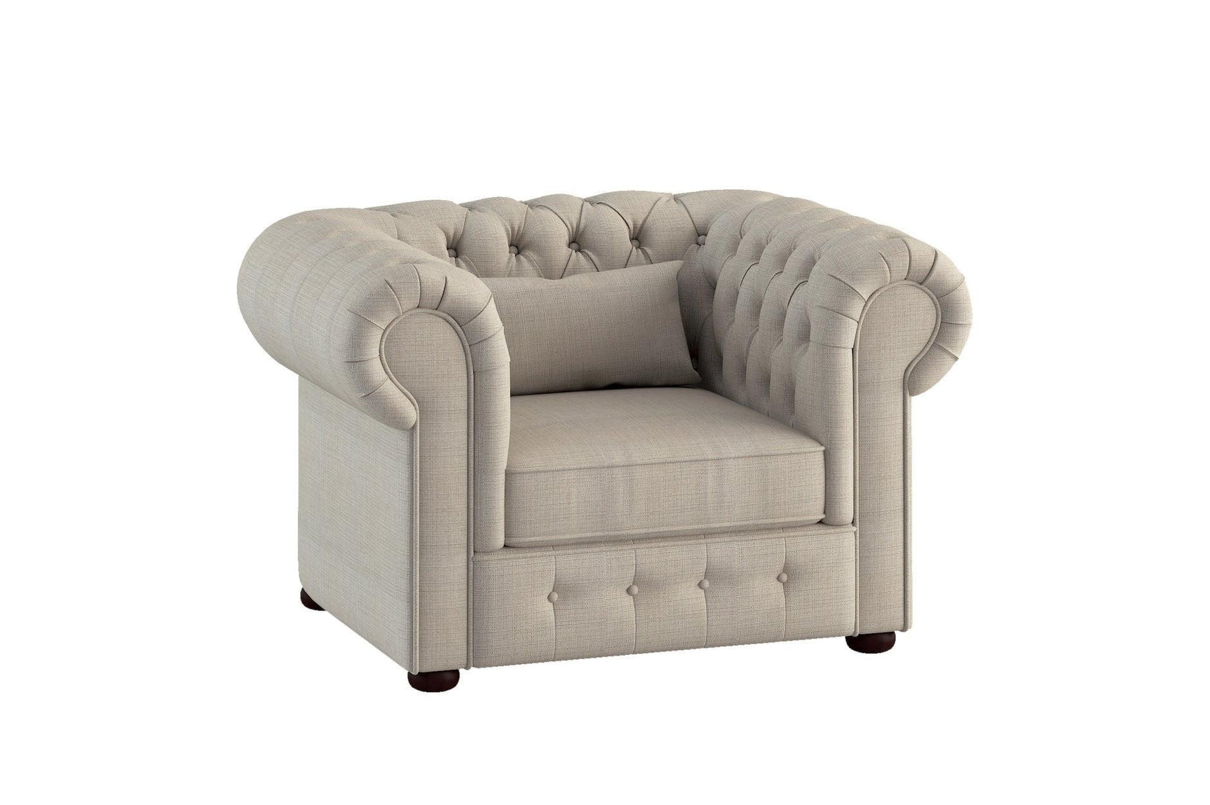 Savonburg Neutral Traditional Solid Wood And Plywood Fabric Upholstery Tufted 2Pc Set: Sofa, Love - Ella Furniture