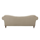 St.claire Brown Traditional Solid Wood And Plywood Textured Fabric Upholstered Tufted Sofa - Ella Furniture