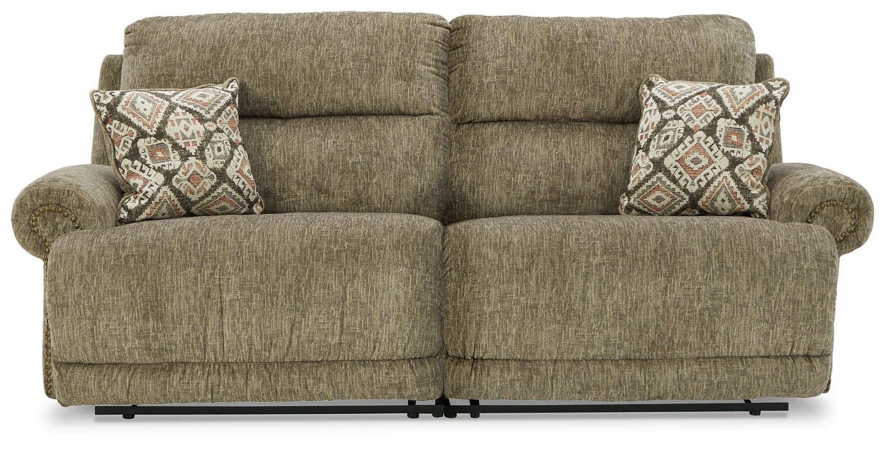 Lubec Taupe 2-Piece Power Reclining Sectional - Ella Furniture