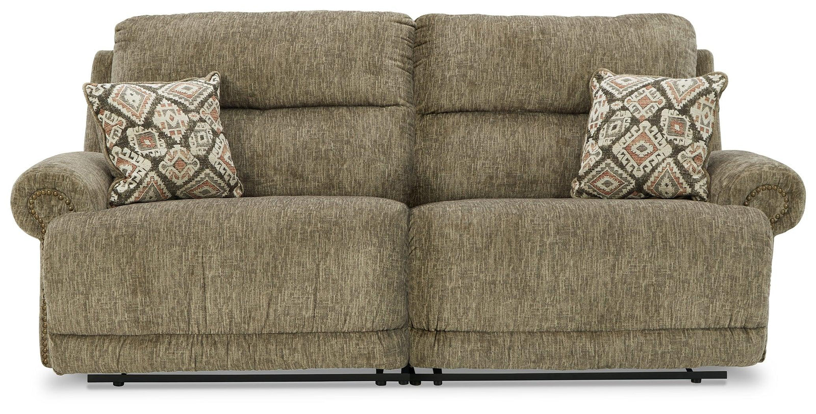 Lubec Taupe 2-Piece Power Reclining Sectional - Ella Furniture