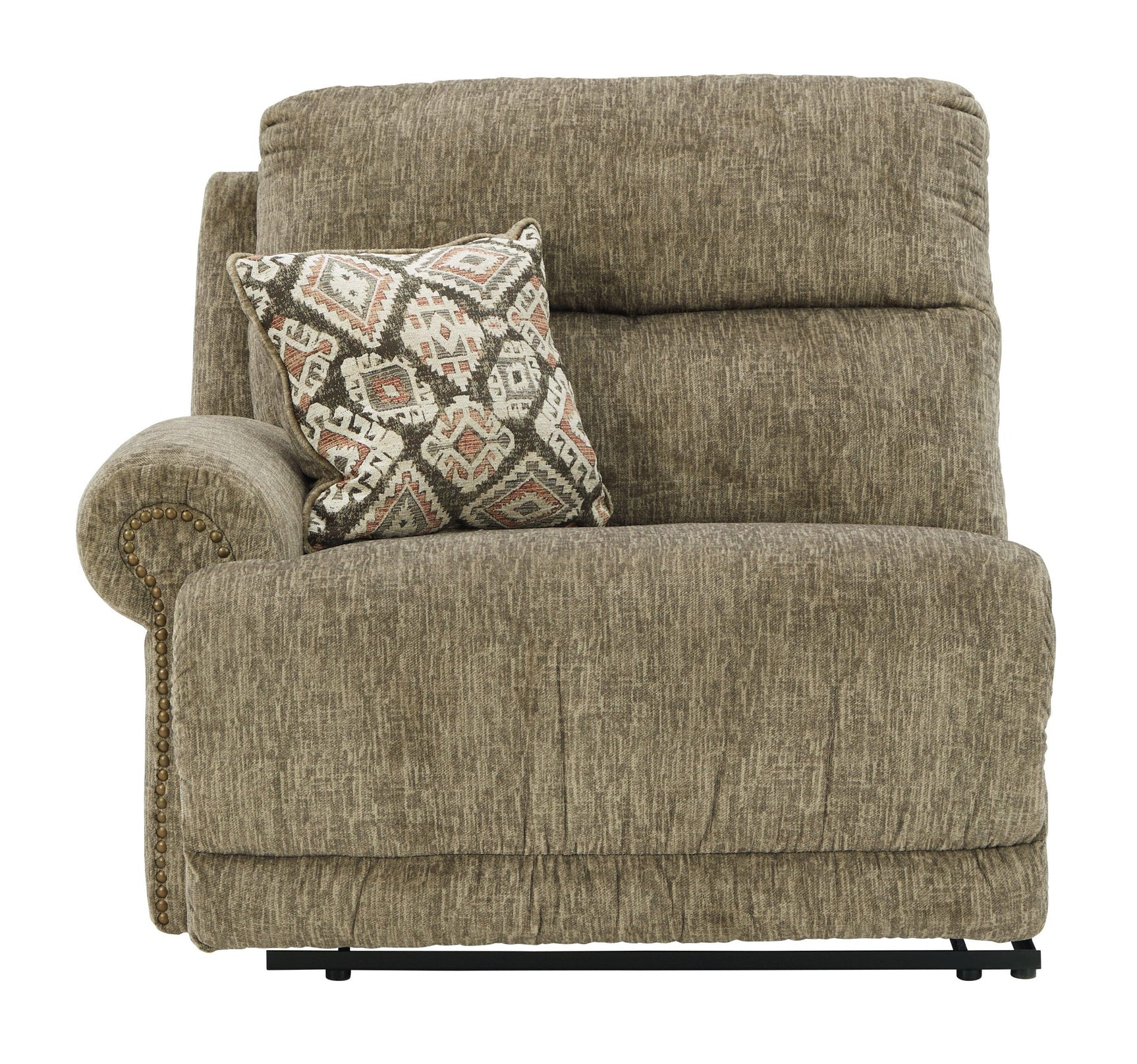 Lubec Taupe 3-Piece Reclining Loveseat With Console - Ella Furniture