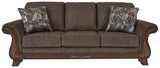 Miltonwood Teak Chenille Queen Sofa Sleeper - Ella Furniture