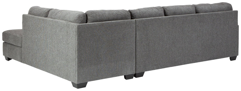 Dalhart Charcoal Chenille 2-Piece Sectional With Chaise 85703S2 - Ella Furniture