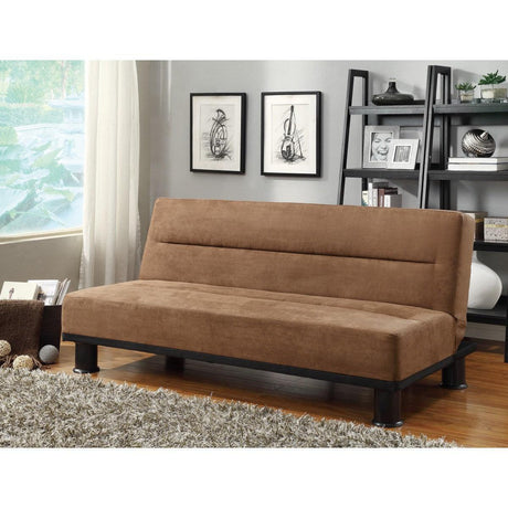 Callie Brown Contemporary Solid Wood And Plywood Microfiber Fabric Upholstery Elegant Lounger - Ella Furniture