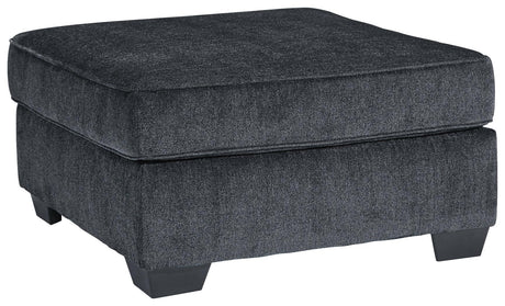 Altari Slate Chenille Oversized Accent Ottoman - Ella Furniture