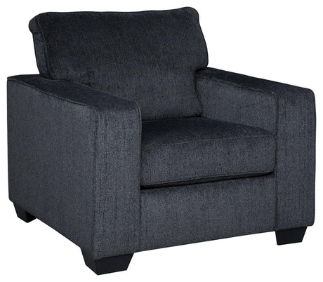 Altari Slate Chenille Chair - Ella Furniture