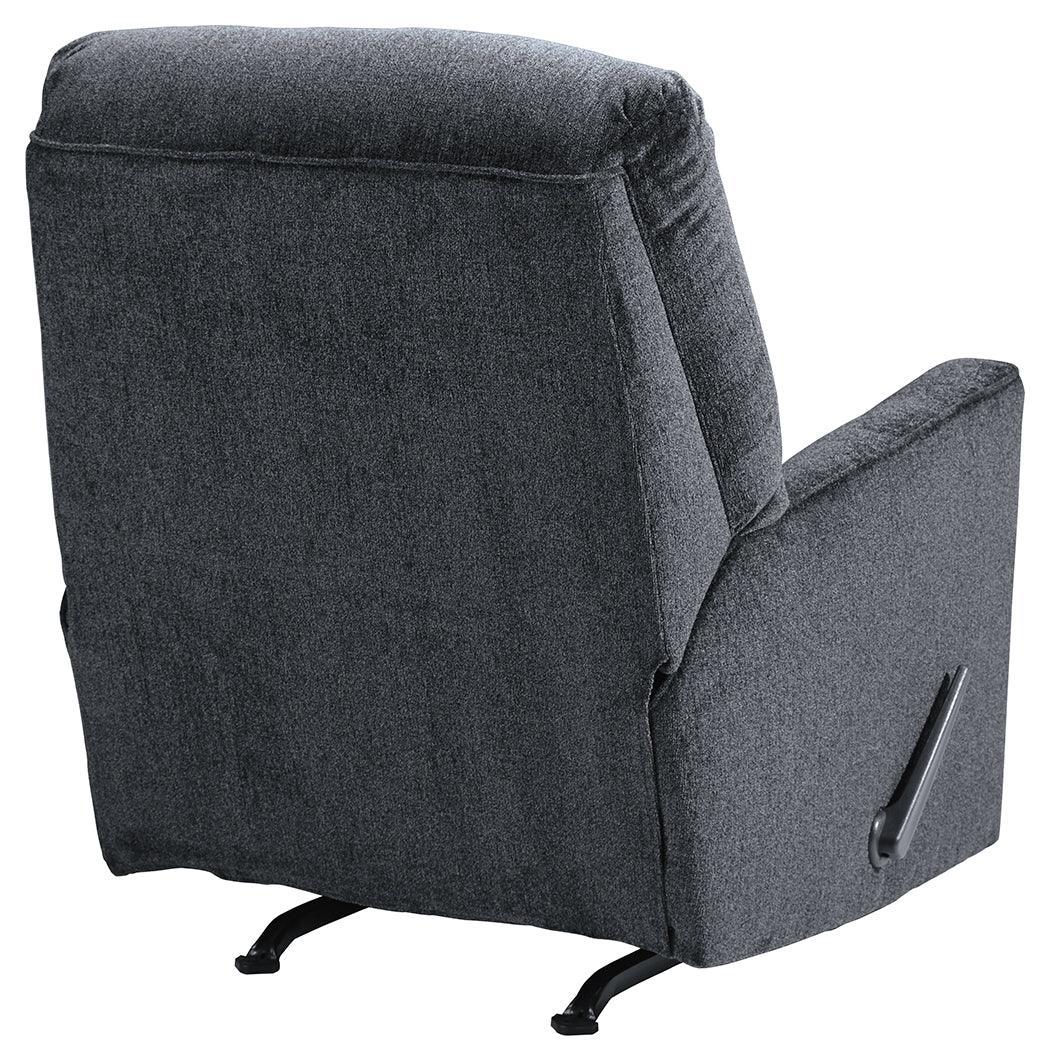 Altari Slate Chenille Recliner - Ella Furniture