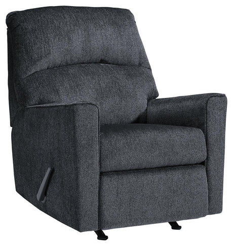 Altari Slate Chenille Recliner - Ella Furniture