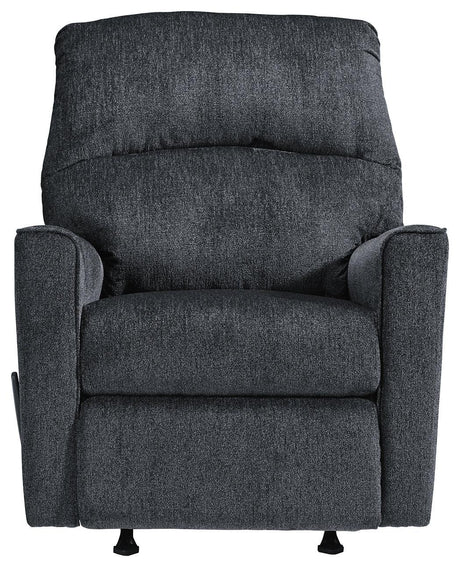 Altari Slate Chenille Recliner - Ella Furniture