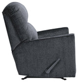 Altari Slate Chenille Recliner - Ella Furniture
