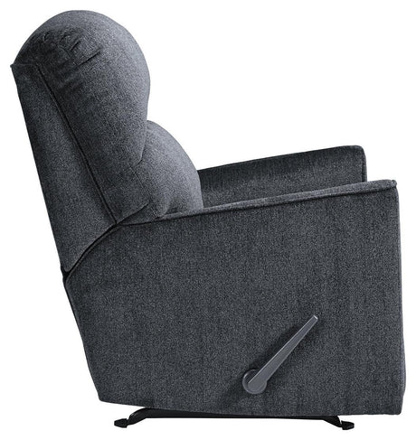 Altari Slate Chenille Recliner - Ella Furniture