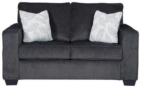Altari Slate Chenille Loveseat - Ella Furniture