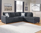 Altari Slate Chenille 2-Piece Sectional With Chaise 87213S2 - Ella Furniture