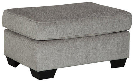 Altari Alloy Chenille Ottoman - Ella Furniture
