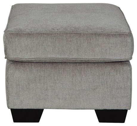 Altari Alloy Chenille Ottoman - Ella Furniture