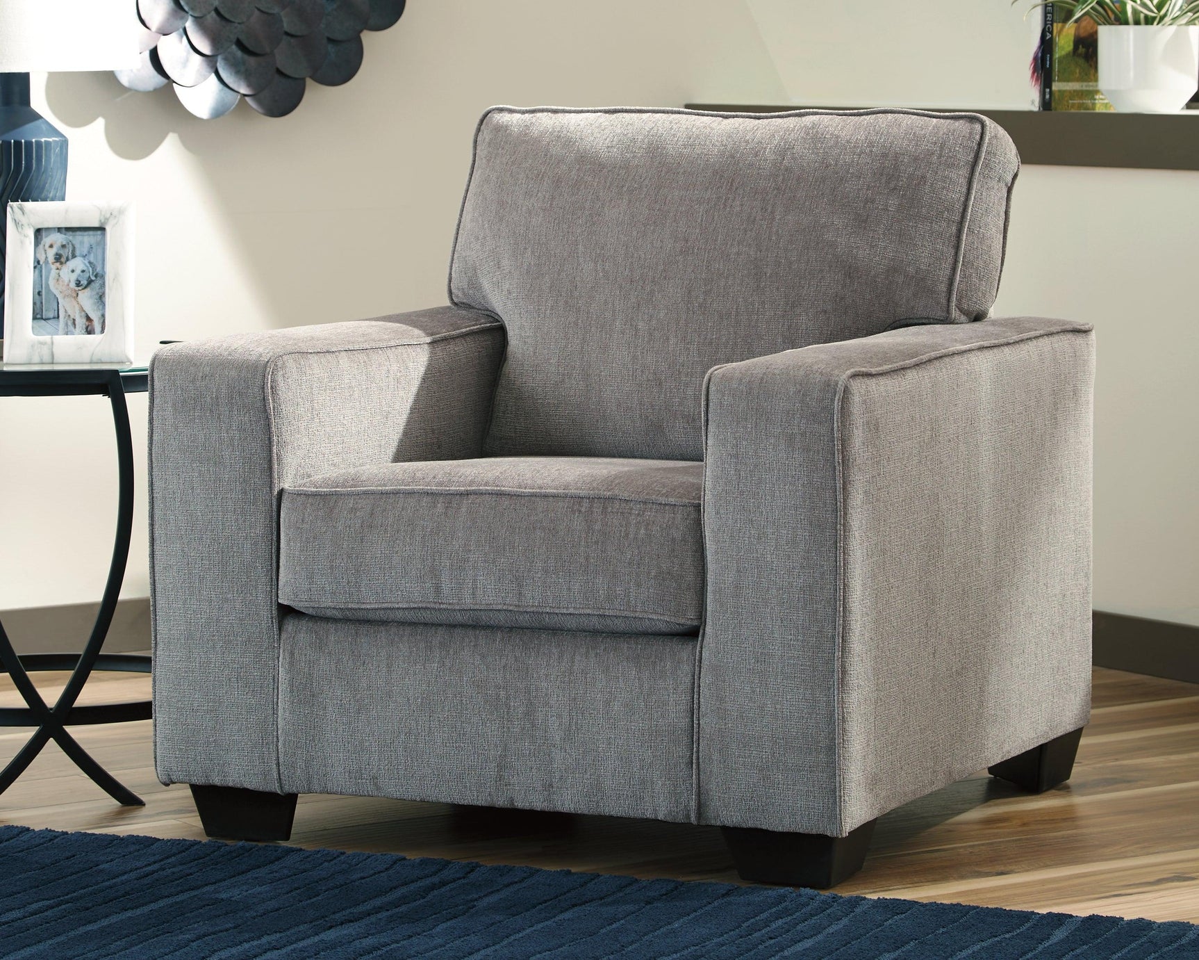 Altari Alloy Chenille Chair - Ella Furniture