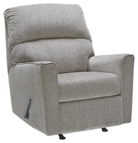 Altari Alloy Chenille Recliner - Ella Furniture