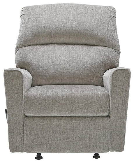 Altari Alloy Chenille Recliner - Ella Furniture