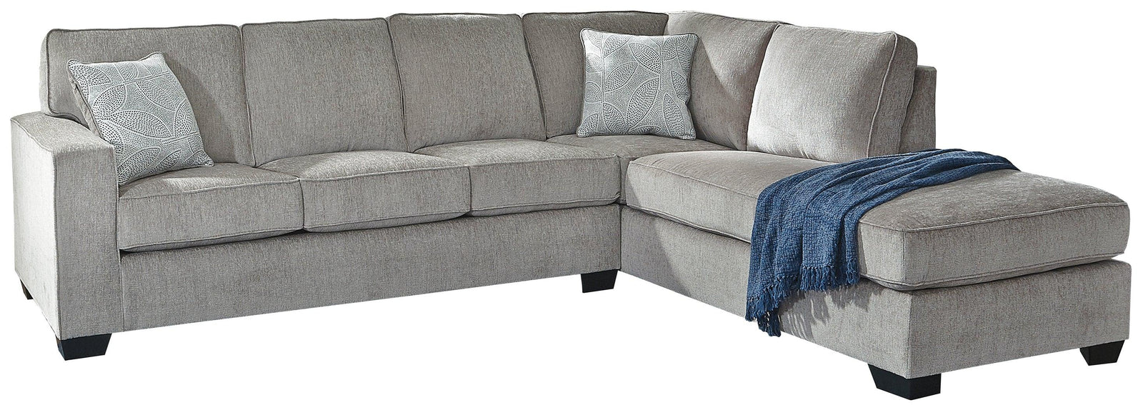 Altari Alloy Chenille 2-Piece Sleeper Sectional With Chaise 87214S3 - Ella Furniture