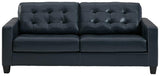 Altonbury Blue Leather Queen Sofa Sleeper - Ella Furniture