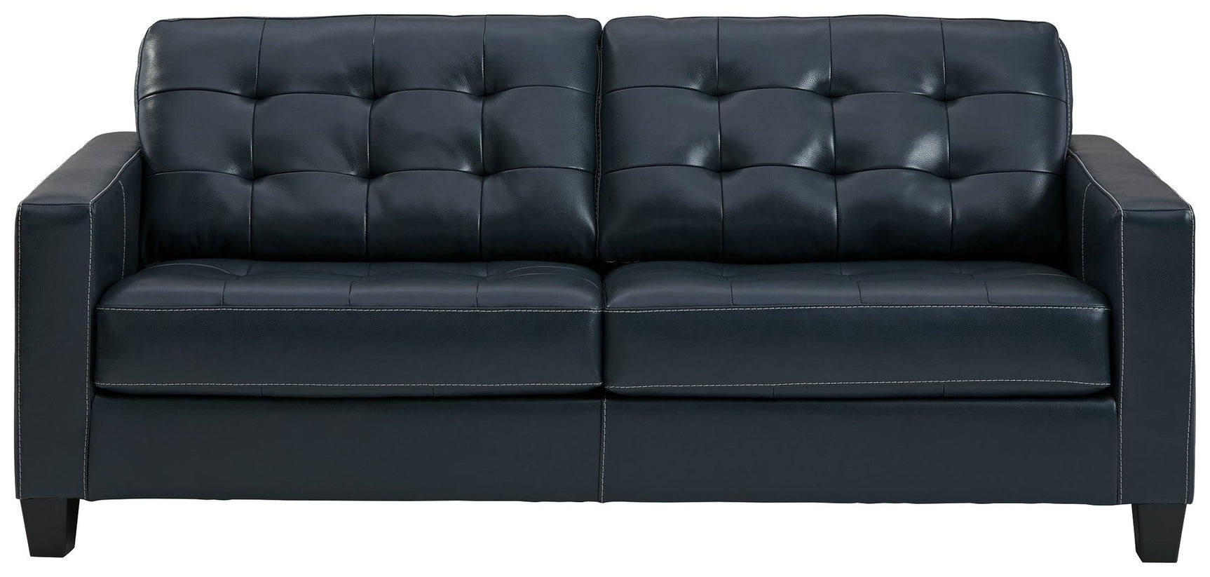 Altonbury Blue Leather Queen Sofa Sleeper - Ella Furniture