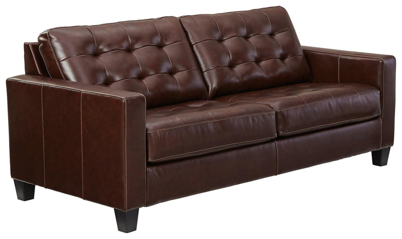 Altonbury Walnut Leather Sofa - Ella Furniture