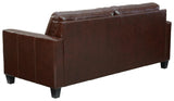 Altonbury Walnut Leather Sofa - Ella Furniture