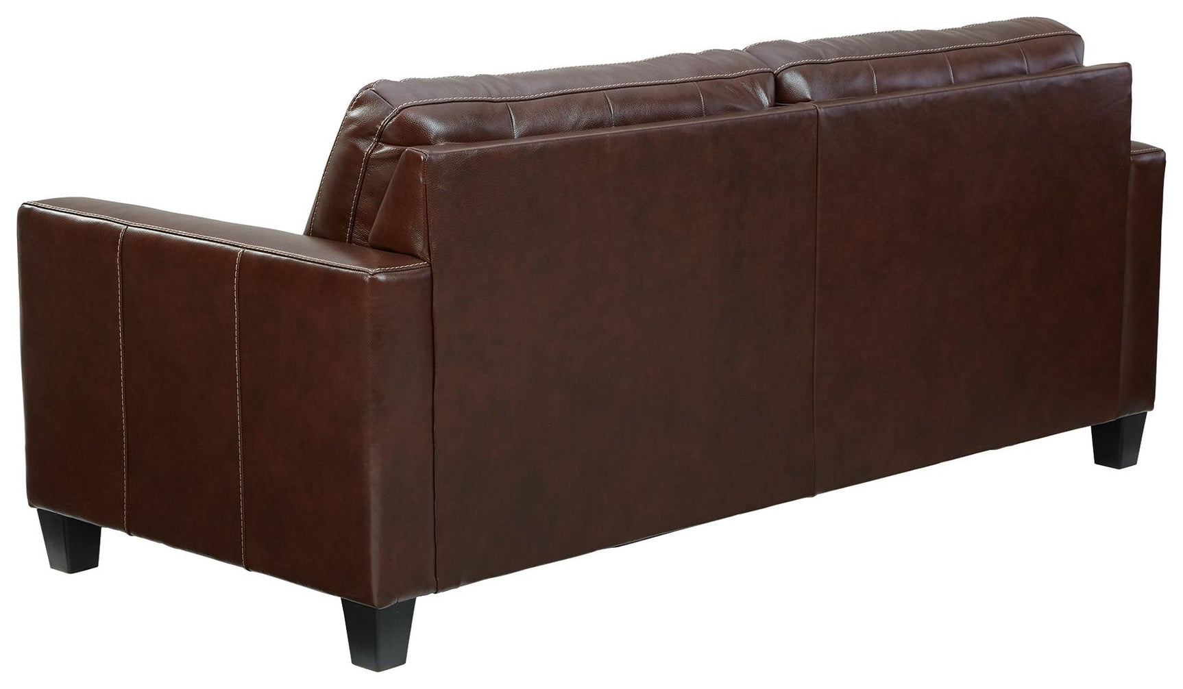 Altonbury Walnut Leather Sofa - Ella Furniture