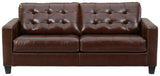 Altonbury Walnut Leather Sofa - Ella Furniture