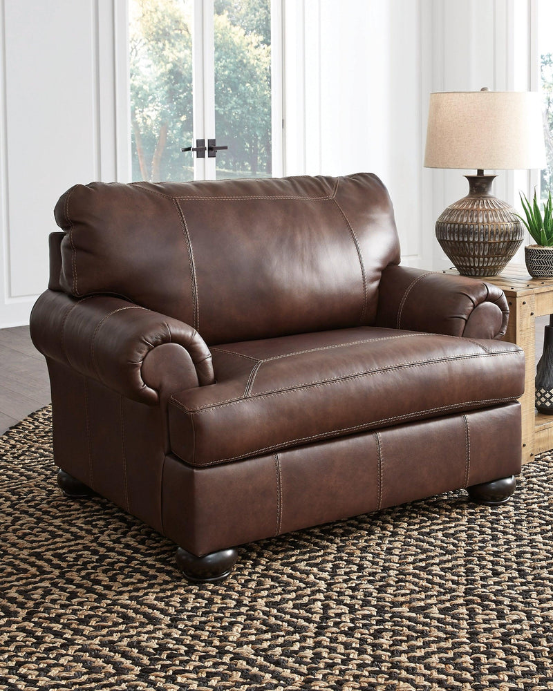Beamerton Vintage Leather Oversized Chair - Ella Furniture