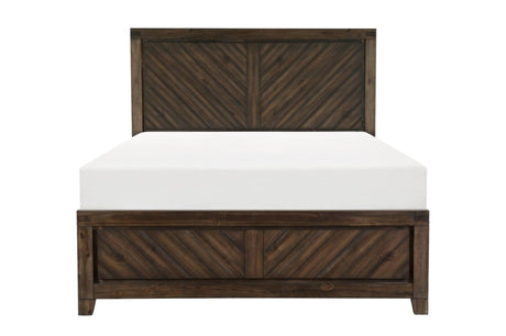 Parnell Rustic Cherry Modern Contemporary Solid Wood Acacia Veneer Panel Bedroom Set - Ella Furniture
