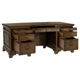 Hartshill Burnished Oak Executive Desk - Ella Furniture