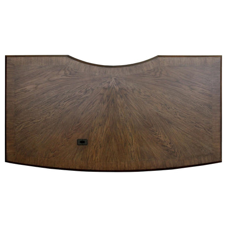 Hartshill Burnished Oak Executive Desk - Ella Furniture