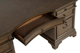Hartshill Burnished Oak Executive Desk - Ella Furniture