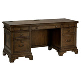 Hartshill Credenza With Power Outlet Burnished Oak 881282 - Ella Furniture