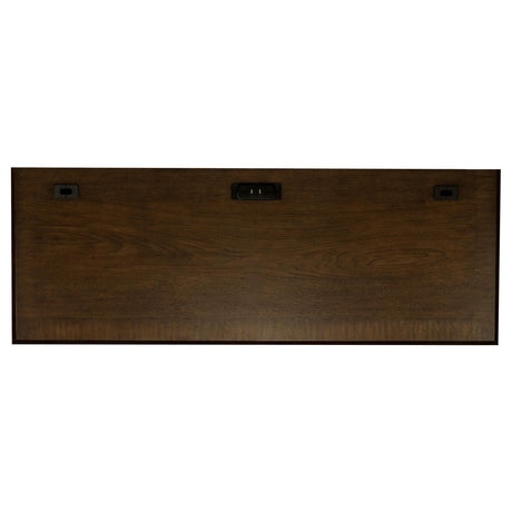 Hartshill Credenza With Power Outlet Burnished Oak 881282 - Ella Furniture