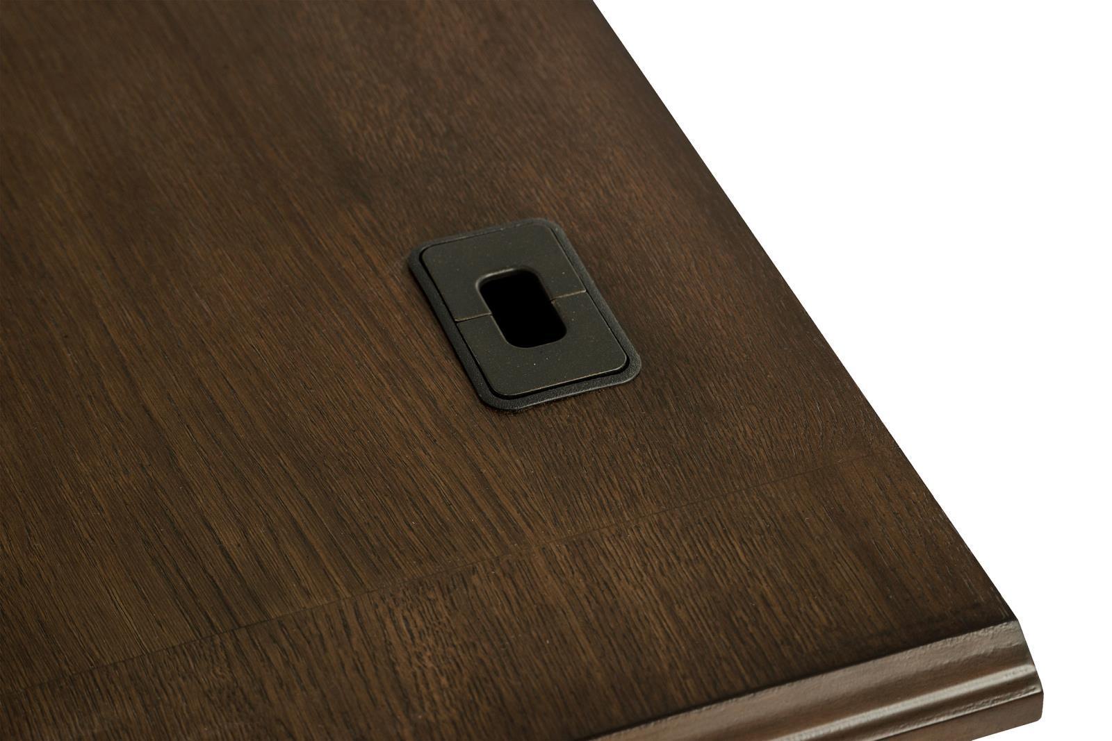 Hartshill Credenza With Power Outlet Burnished Oak 881282 - Ella Furniture