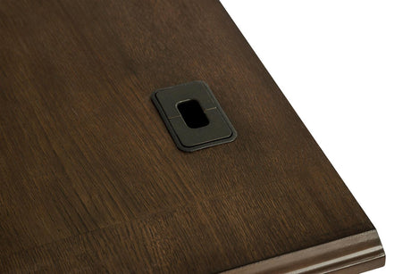 Hartshill Credenza With Power Outlet Burnished Oak 881282 - Ella Furniture