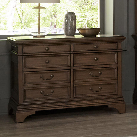 Hartshill 5-Drawer File Cabinet Burnished Oak - Ella Furniture