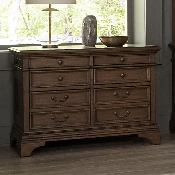 Hartshill 5-Drawer File Cabinet Burnished Oak - Ella Furniture
