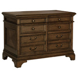 Hartshill 5-Drawer File Cabinet Burnished Oak - Ella Furniture