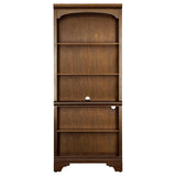 Hartshill 5-Shelf Bookcase Burnished Oak - Ella Furniture