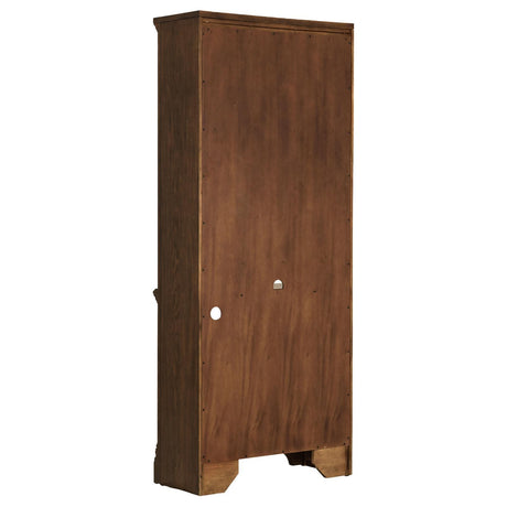 Hartshill 5-Shelf Bookcase Burnished Oak - Ella Furniture