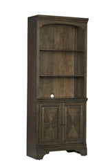 Hartshill Bookcase With Cabinet Burnished Oak - Ella Furniture